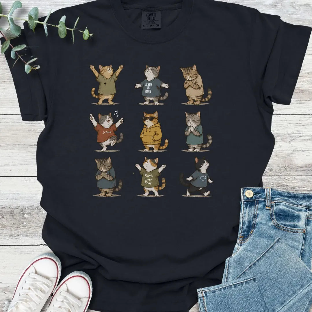 Praise Purrr-sonalities T-Shirt - Christian graphic tee