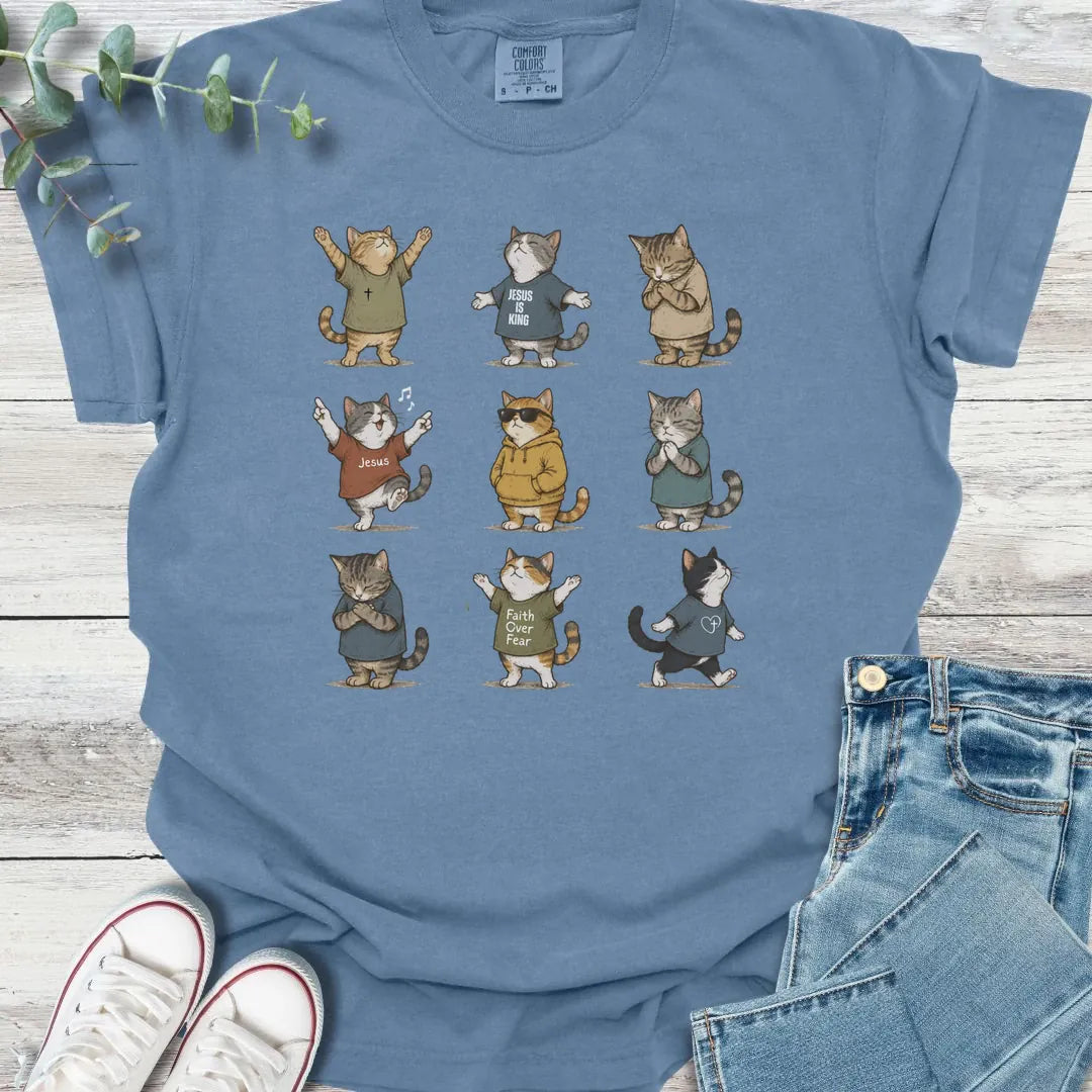 Praise Purrr-sonalities T-Shirt - Christian graphic tee