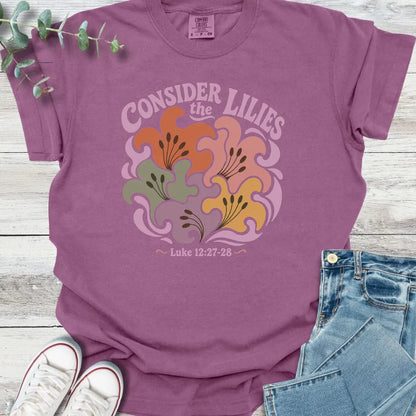 Retro Lilies T-Shirt - Christian graphic tee