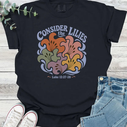 Retro Lilies T-Shirt - Christian graphic tee