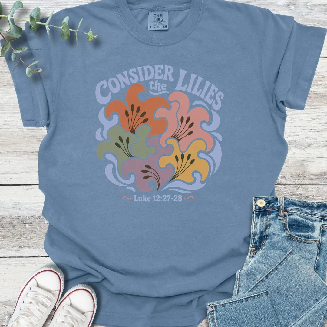 Retro Lilies T-Shirt - Christian graphic tee