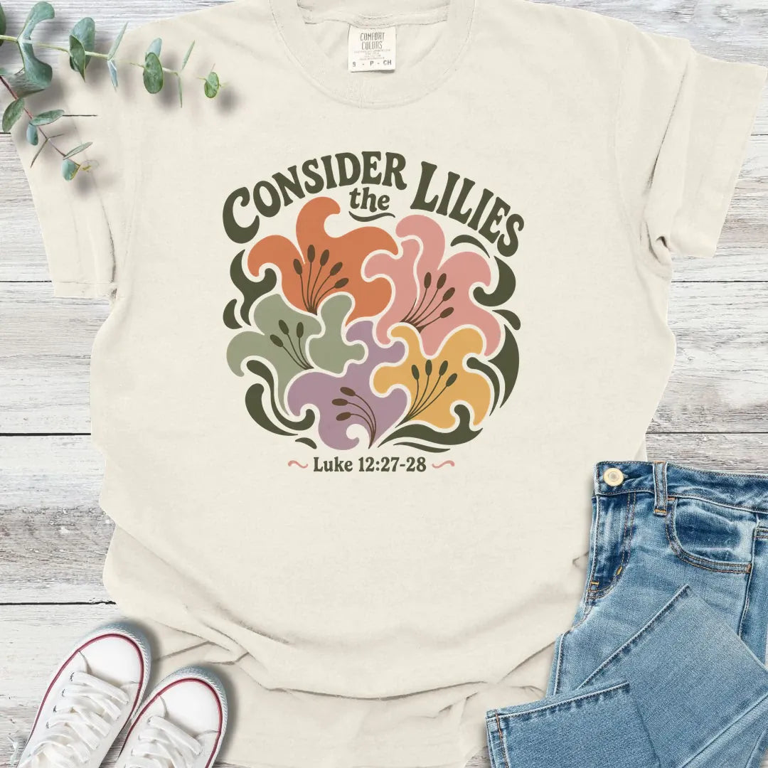 Retro Lilies T-Shirt - Christian graphic tee
