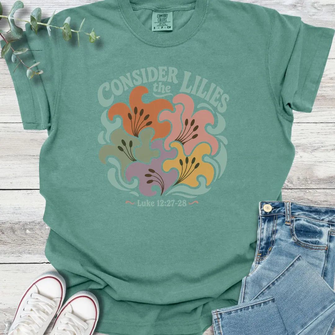Retro Lilies T-Shirt - Christian graphic tee
