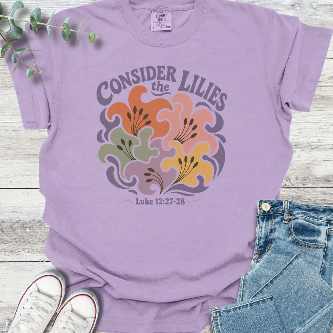 Retro Lilies T-Shirt - Christian graphic tee