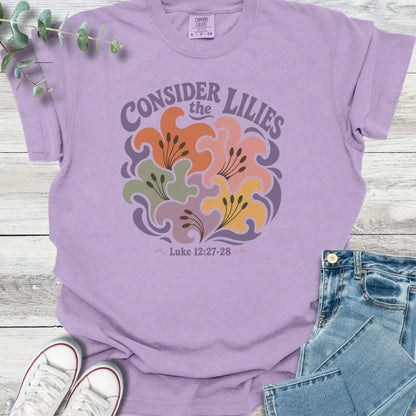 Retro Lilies T-Shirt - Christian graphic tee