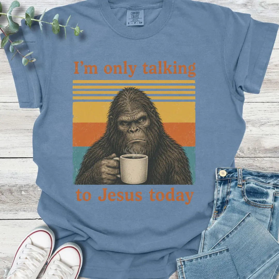 Sasquatch Energy T-Shirt in Blue Jean - Christian graphic tee