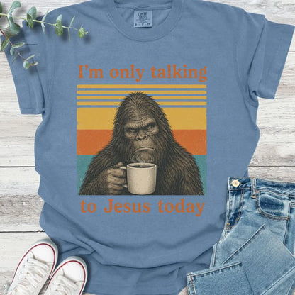 Sasquatch Energy T-Shirt in Blue Jean - Christian graphic tee