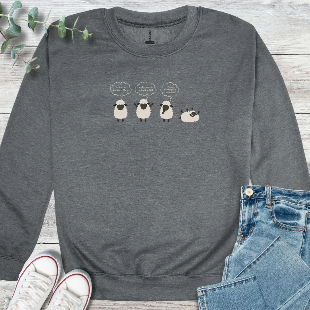 Sheep Thoughts Sweatshirt - Christian graphic sweatshirt