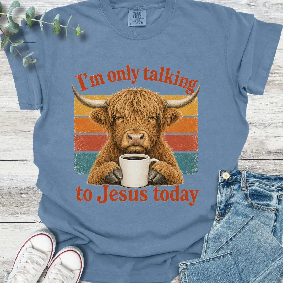 Social Glitch T-Shirt in Blue Jean - Christian graphic tee