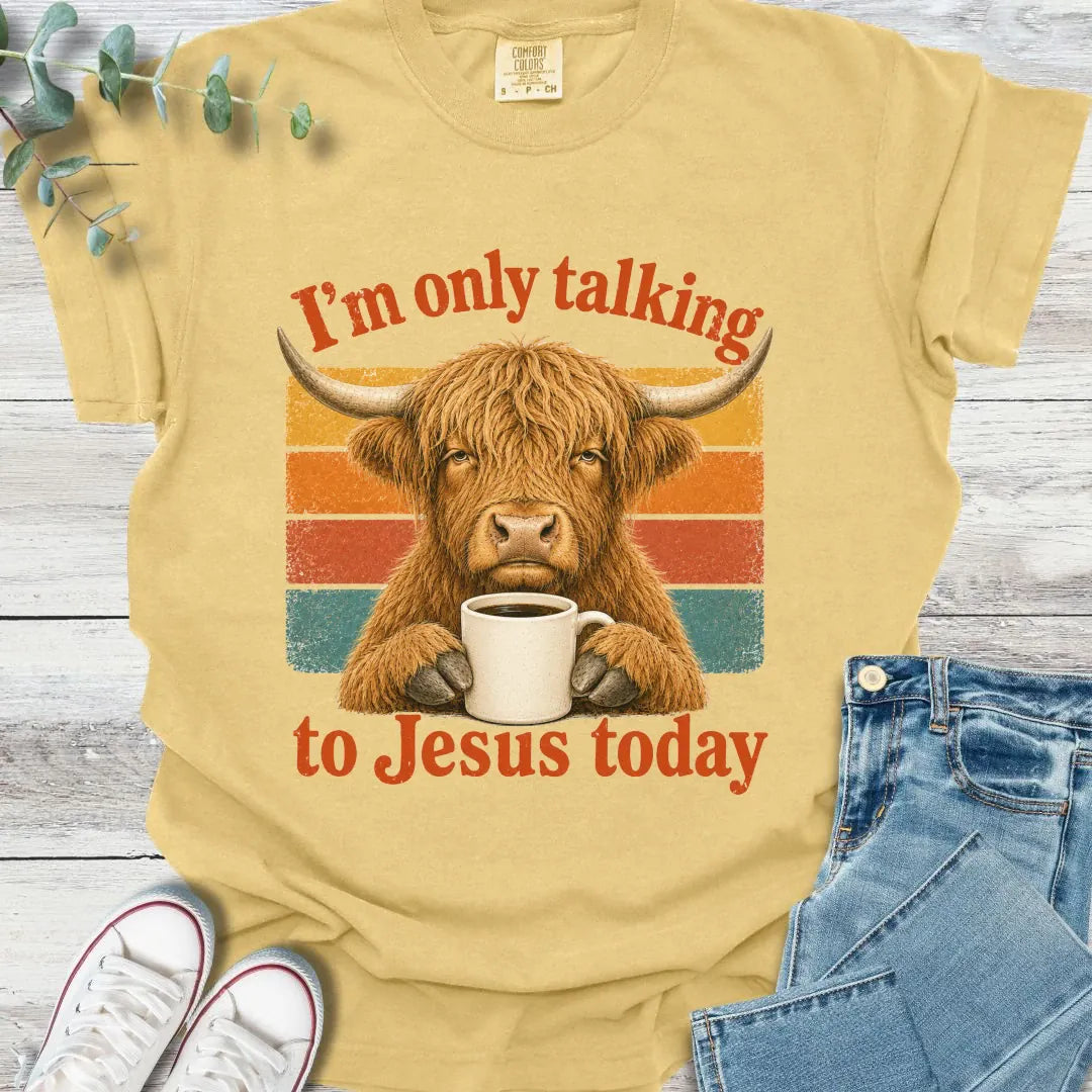 Social Glitch T-Shirt in Mustard - Christian graphic tee