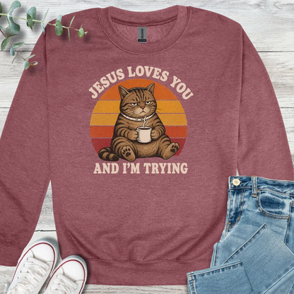 Tough Love Sweatshirt - Christian graphic sweatshirt