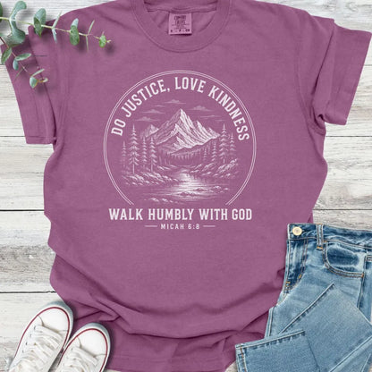 Walk Humbly T-Shirt - Christian graphic tee
