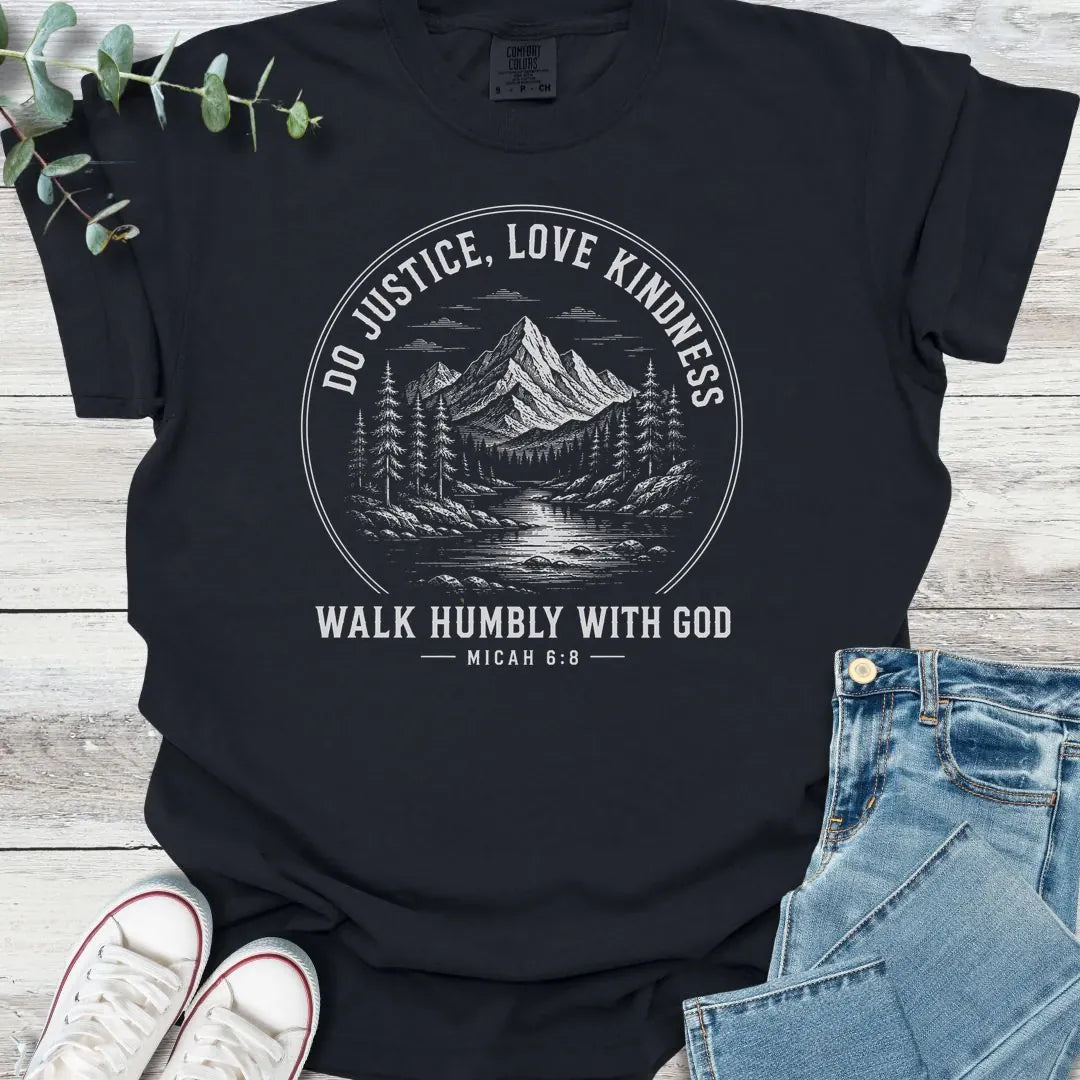 Walk Humbly T-Shirt - Christian graphic tee