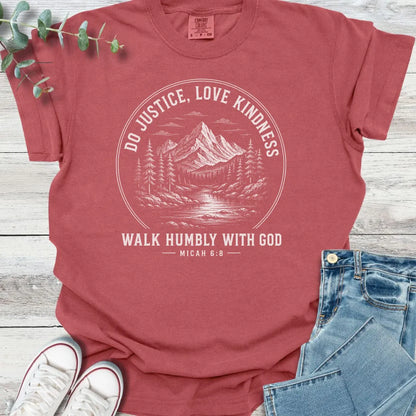 Walk Humbly T-Shirt - Christian graphic tee