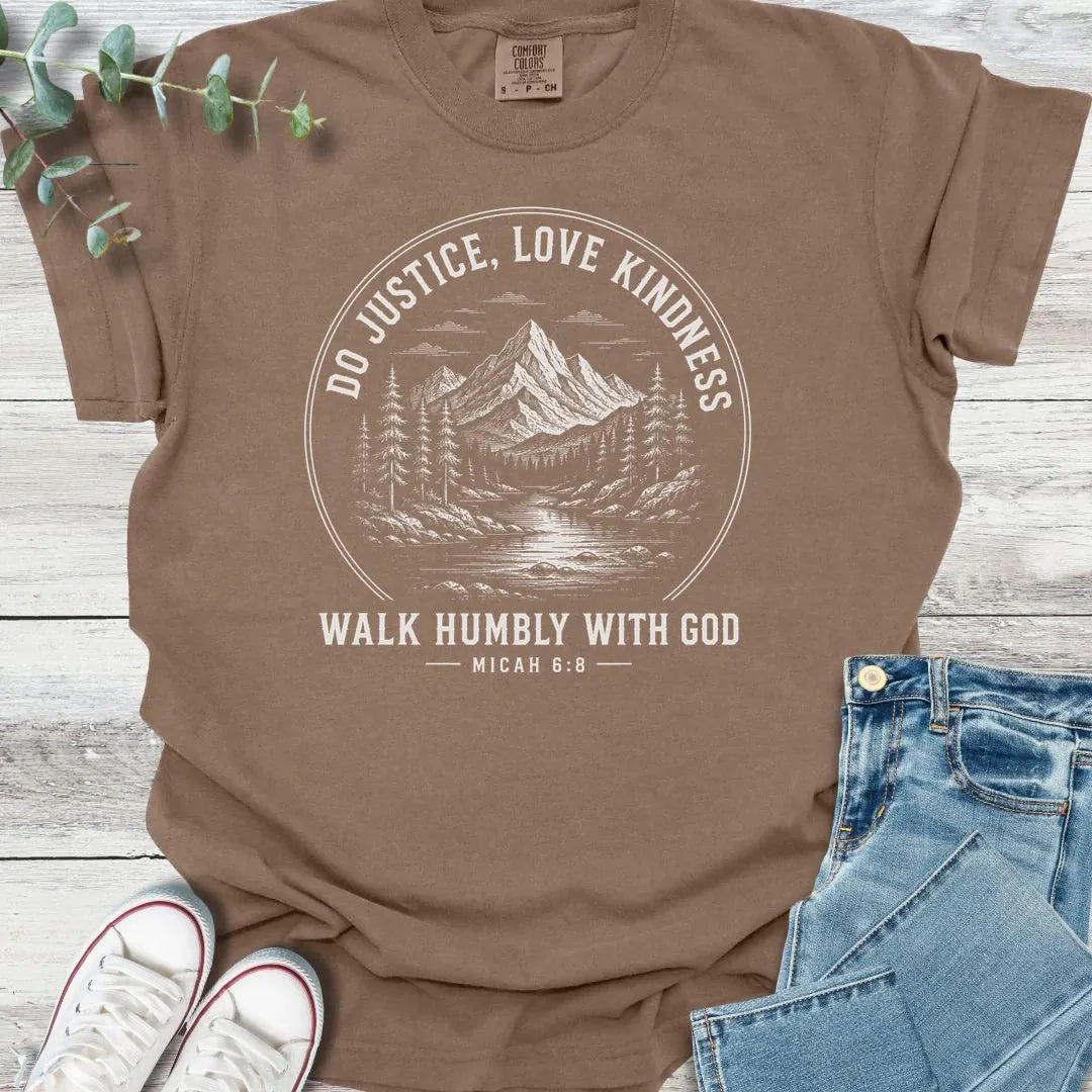 Walk Humbly T-Shirt - Christian graphic tee