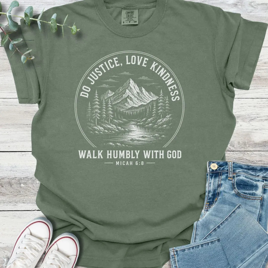 Walk Humbly T-Shirt - Christian graphic tee